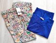 Нов цветен прекрасен панталон Zara & топ Mos Mosh в наситен син цвят , снимка 8