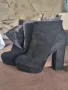 Велурени боти с дебел ток , снимка 2