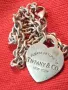 TIFFANY & Co. ШАРМАНТНО БУТИКОВО СРЕБЪРНО КОЛИЕ ЧОКЪР ЛАНЕЦ СРЕБРО 925 ТИФАНИ с БЯЛА ПОЗЛАТА 50058, снимка 1