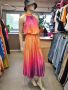 Сатенена рокля солей в преливащи цветове, снимка 2