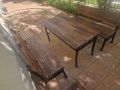 Комплект градинска маса с 2 броя пейки , снимка 1 - Градински мебели, декорация  - 45266220