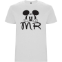 Нова мъжка тениска MR Mickey Mouse (Мики Маус) в бял цвят, снимка 1