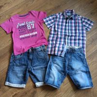 ZARA и L.O.G.G. детски къси дънки, тениска и ризка, снимка 1 - Детски къси панталони - 46203030