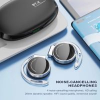 Слушалки с щипка Bluetooth V5.3, безжични слушалки с отворено ухо и кукички за уши, снимка 4 - Bluetooth слушалки - 45680570