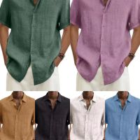 Мъжка ежедневна едноцветна риза с къс ръкав, 9цвята , снимка 1 - Ризи - 45792559