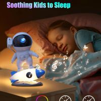 Намаление! LED проектор, лампа и говорител 3в1, нощна лампа за деца, астронавт и ракета, снимка 4 - Детски нощни лампи - 45205390