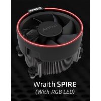 Охлаждане AMD Wraith Spire LED/RGB от Ryzen 7 2700, цокъл AM4/AM5, снимка 1 - Процесори - 46191183