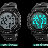 водоустойчив мъжки спортен часовник SKMEI кварц LED 1025 1258, снимка 9 - Мъжки - 44958536