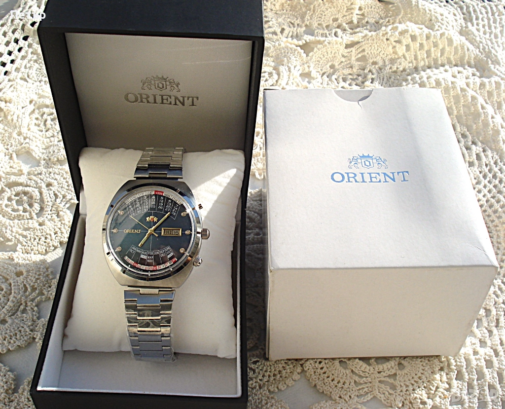 Нов Мъжки Часовник Orient Вечен календар с кутия, снимка 1