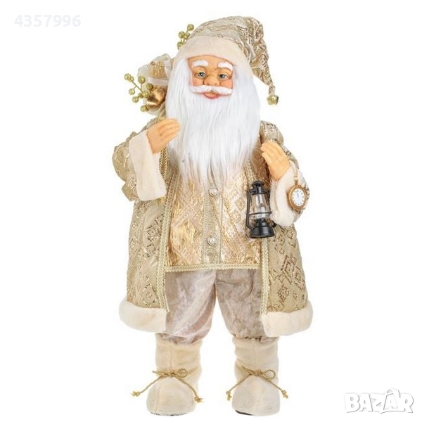 Коледна фигура Дядо Коледа с костюм на шампанско, бродерия, 80см, снимка 1