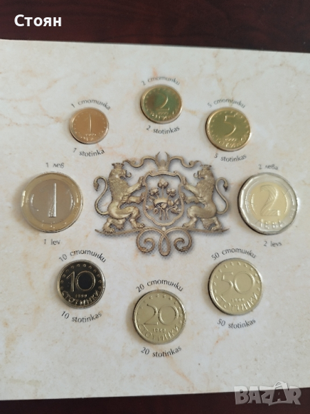 1, 2, 5, 10, 20, 50 стотинки, 1 и 2 лева

Серия разменни монети

, снимка 1