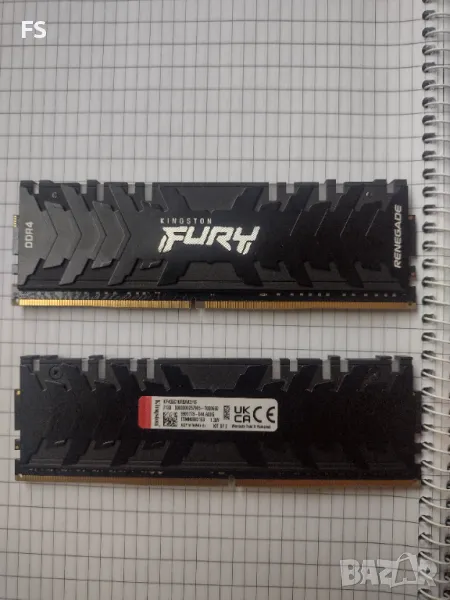 16GB (2x8GB) DDR4 РАМ ПАМЕТ Kingston Fury Renegade XMP 3600MHz RGB, снимка 1