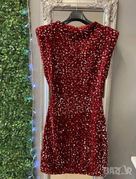 ❤️Пайетна рокля с гол гръб   , снимка 1
