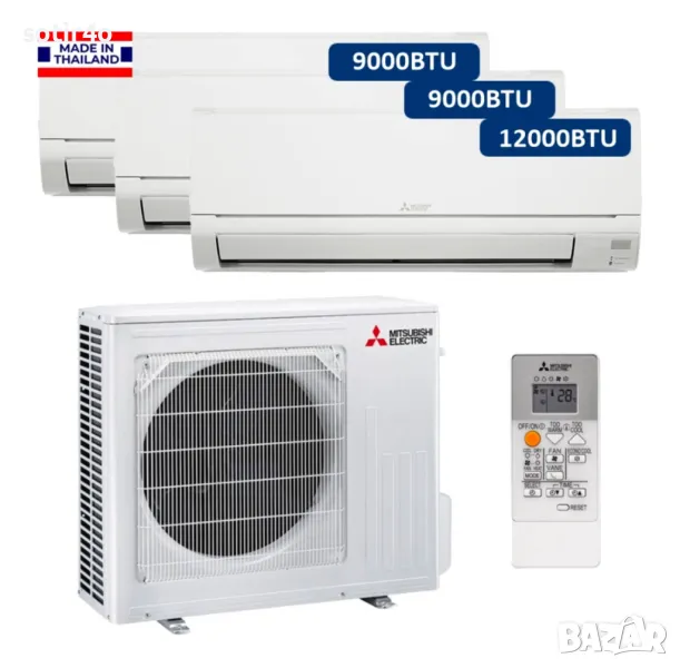 Троен мултисплит MITSUBISHI ELECTRIC НОВ! В ГАРАНЦИЯ!, снимка 1