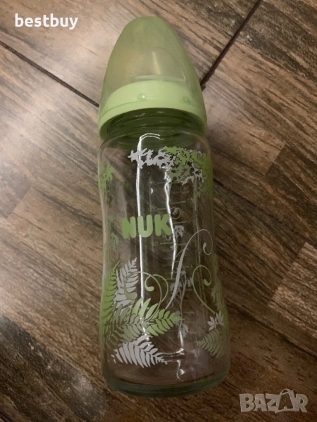 Голямо стъклено шише НУК, снимка 1