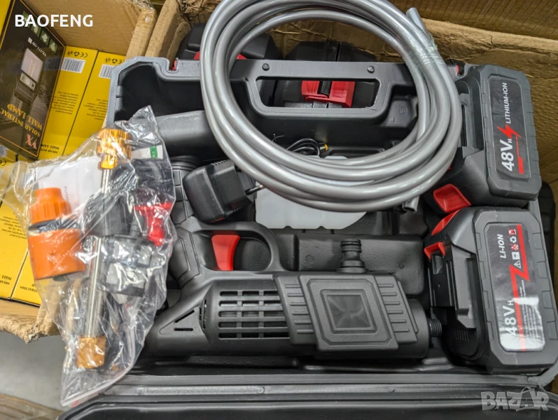 % Промоция 2000w Нова 6000mah 48V 2 батерии АКУМУЛАТОРНА ВОДОСТРУЙКА за кола дом градина 30 bar , снимка 1