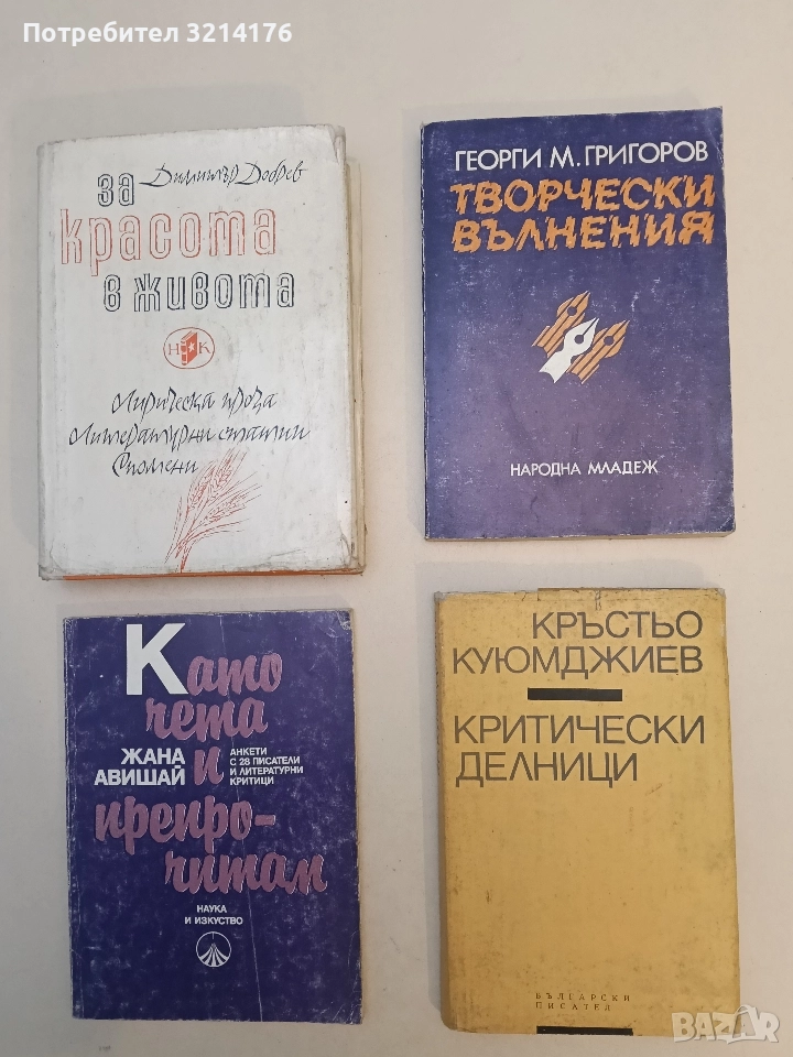 Творчески вълнения. Статии по литературни проблеми - Георги Григоров, снимка 1