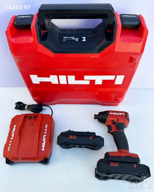 Hilti SiD 4-22 Nuron - Безчетков импакт 2х22V 4.0Ah перфектен!, снимка 1