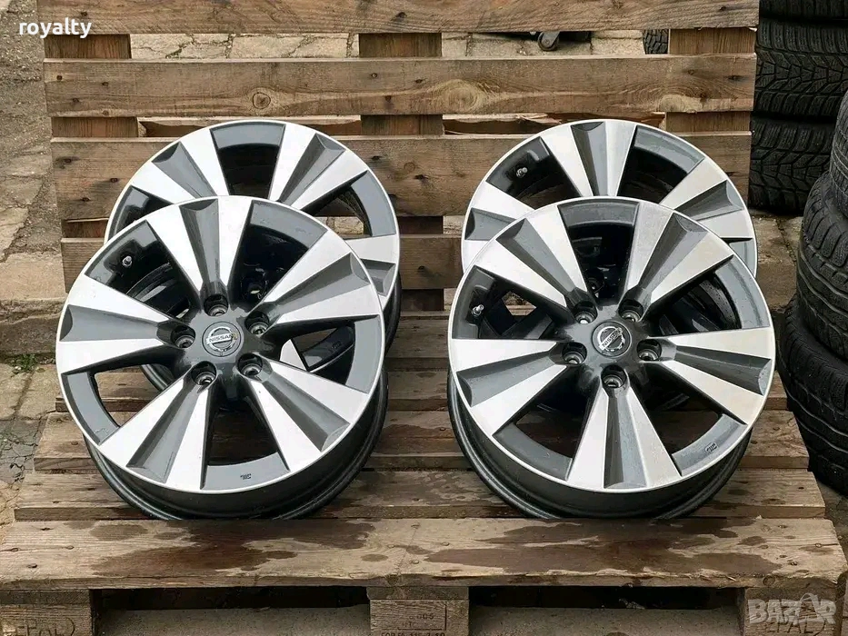 5х114.3 Джанти 17 цола Nissan Leaf Pulsar X-Trail 5x114.3 Dacia Renault 5х114.3 17 Nissan оригинални, снимка 1