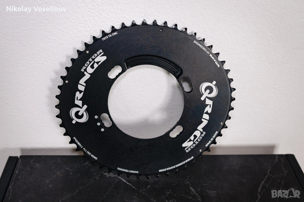 Плоча 52T - ROTOR Q-Ring Оval Chainring - 110bcd x 4 / велосипед / шосейна, снимка 1
