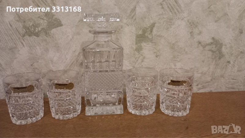 Кристален сет за уиски , снимка 1