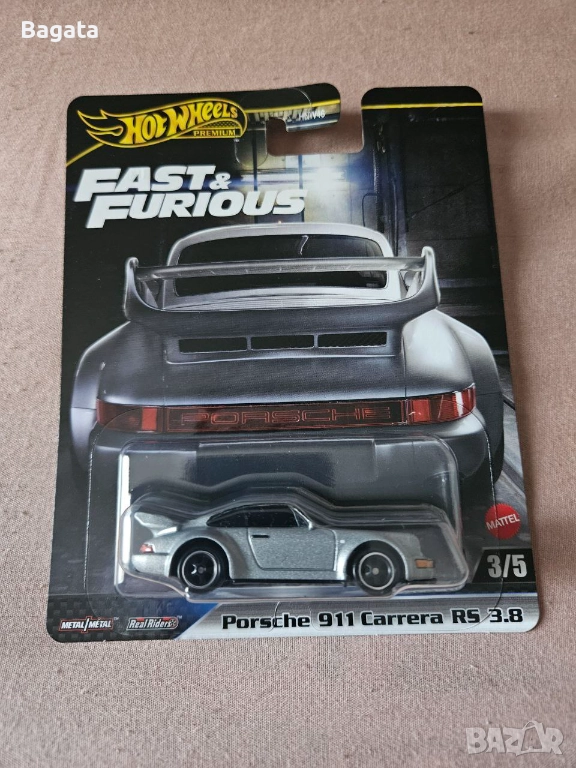 Hot Wheels Premium Porsche 911 Carrera RS 3.8 – 1:64 - Fast & Furious, снимка 1