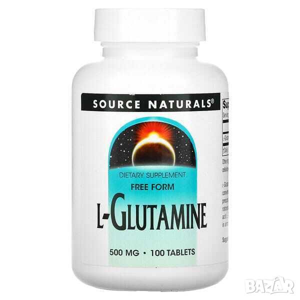 L-Глутамин Source Naturals 500 mg, 100 таблетки, снимка 1