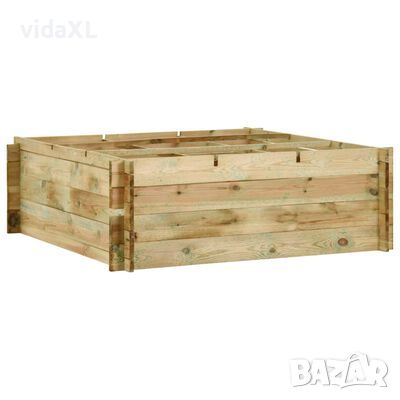 vidaXL Плантер за зеленчуци, импрегниран бор, 120x120x40 см(SKU:43346, снимка 1