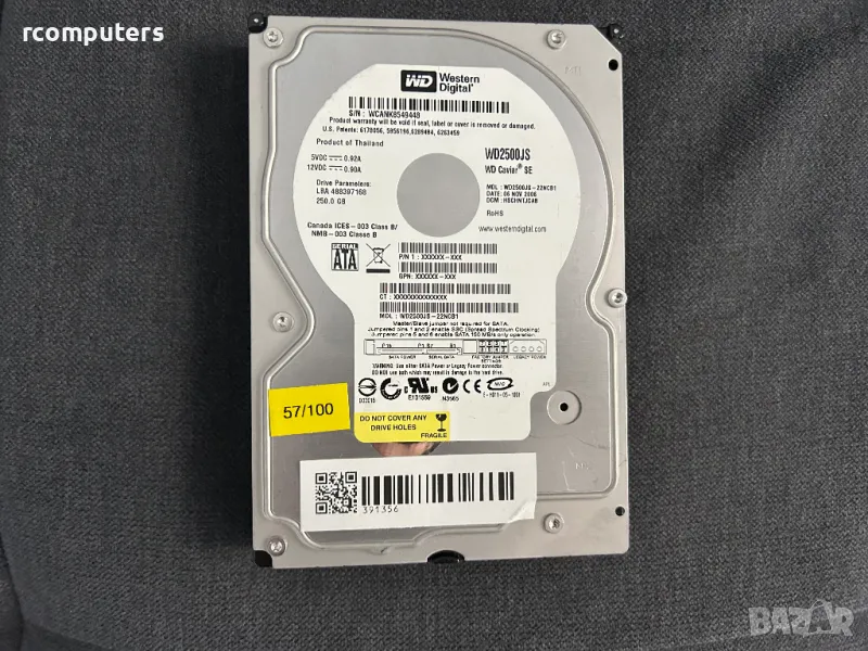 Хард диск WD 250GB SATA за компютър, снимка 1