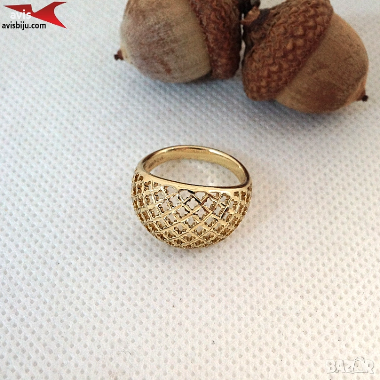 Пръстен с 14К златно покритие 224828, снимка 1