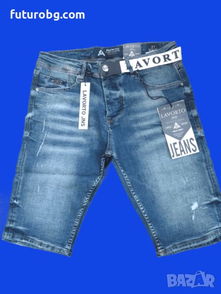 Къси дънки за мъже в син цвят, снимка 1