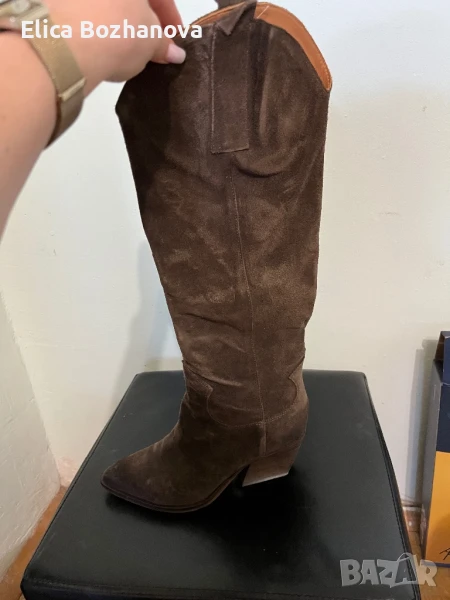 Ботуши естествен велур , снимка 1