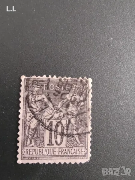 France, 10 cents, 1878 Френски марки , снимка 1