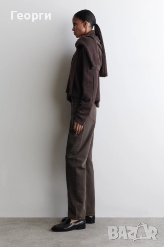 H&M широки прави дънки в стил MOM, р-р 34, допущам коментар по цената, снимка 4 - Дънки - 52231935