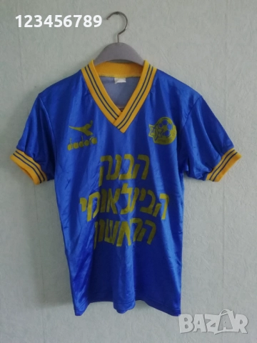 Maccabi Tel Aviv #8 Away 1988 1989 Match Worn Shirt Jersey Trikot Diadora Football Vintage Israel