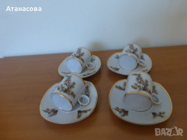 Чаши за кафе български прозрачен порцелан сервиз, снимка 12 - Чаши - 53223214
