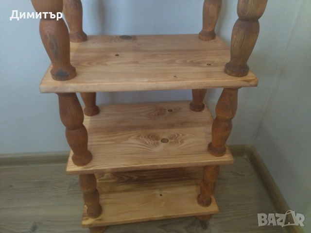 Ретро дървена етажерка !!!, снимка 3 - Етажерки - 53341425