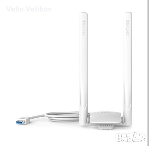 Безжичен мрежов адаптер LB-LINK BL-WDN1300A, 1300Mbps, 2.4/5Ghz, 2 x 6dBi, Бял, снимка 2 - Кабели и адаптери - 46745877