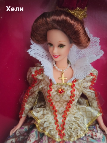Нова ретро кукла Барби 1994 Elizabethan Queen Barbie, снимка 6 - Кукли - 52676401