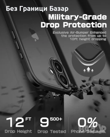 Нов Калъф за iPhone 16, Ултра Тънък Хибриден, Удароустойчив кейс Айфон, снимка 3 - Калъфи, кейсове - 50555525
