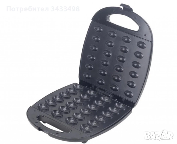 Уред за сладки орехчета Voltz, 1200W, За 24 сладки, Незалепващи плочи, Бял