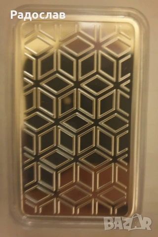 Сребърно кюлче 100гр. проба 999 Булминт, снимка 2 - Колиета, медальони, синджири - 53223275