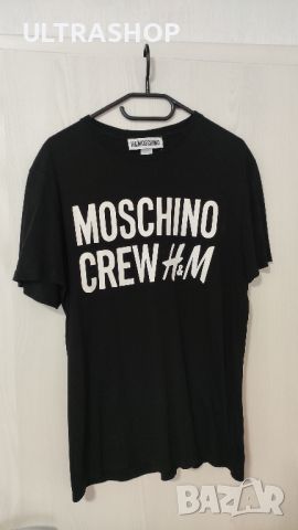 MOSCHINO CREW H&M Crewneck T-Shirt Мъжка тениска в отлично състояние, снимка 1 - Тениски - 33612352