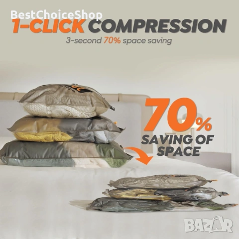 10 броя вакумни чанти за съхранение с безжична презареждаща се помпа, снимка 9 - Други стоки за дома - 54014723