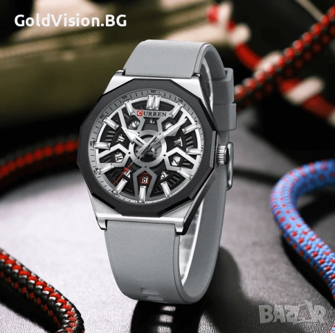 Мъжки часовник – CURREN 8437 – GREY, снимка 4 - Мъжки - 54248254
