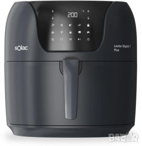 Еър фрайър Solac Léviter Digital 7 Plus – 7,4L капацитет, 1800W мощност и 10 автоматични програми, снимка 4 - Друга електроника - 51896374