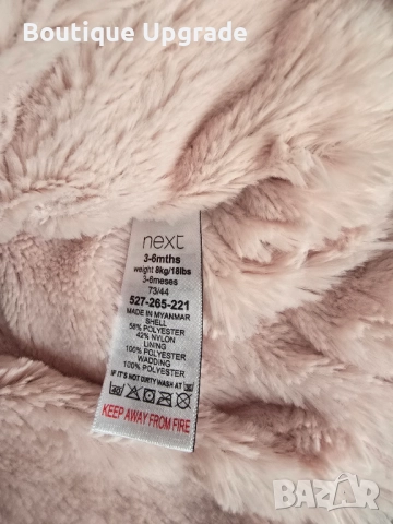 Зимно яке Next, размер 3-6м, снимка 2 - Бебешки якета и елеци - 51947460