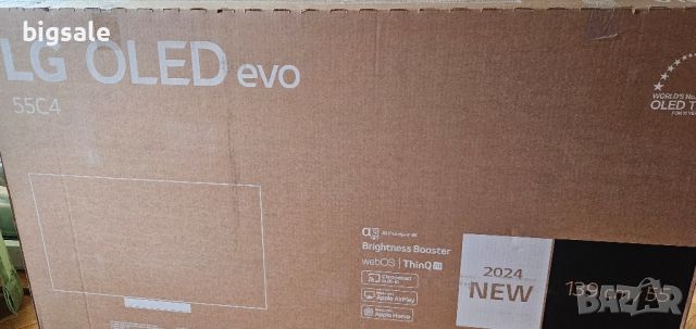 НОВ! 2024 LG OLED EVO 55 инча 120Hz 55C41LA 4K UltraHD 139см телевизор, снимка 1 - Телевизори - 46740021