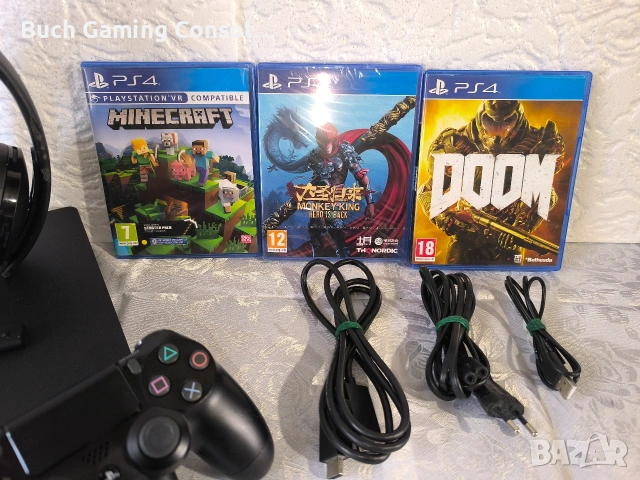Playstation 4 Slim 500GB / 6м ГАРАНЦИЯ! ПЕРФЕКТЕН!, снимка 3 - PlayStation конзоли - 54246526