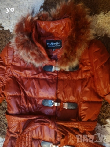 Дълго тъмночервено яке размер С/М, снимка 2 - Якета - 52695991